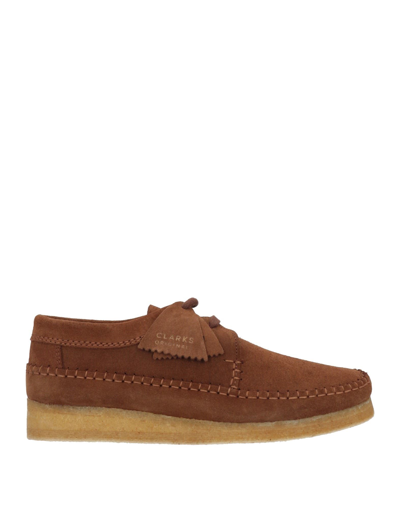Shop Clarks Lace-up Shoes In Camel
