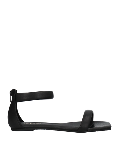 Shop Arezzo Woman Sandals Black Size 5 Soft Leather