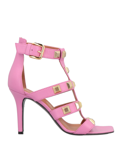 Shop Via Roma 15 Woman Sandals Pink Size 7 Soft Leather