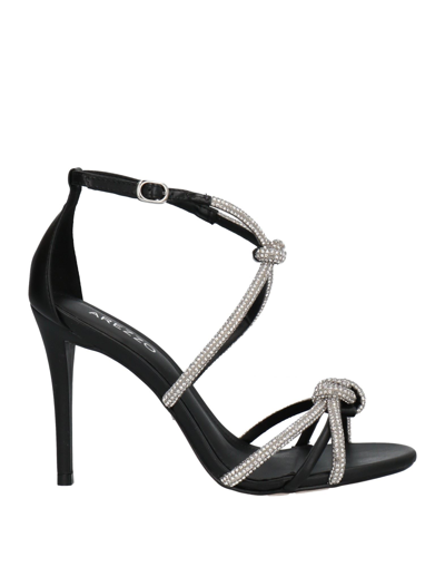Shop Arezzo Woman Sandals Black Size 11 Textile Fibers