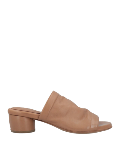 Shop Marsèll Woman Sandals Light Brown Size 6 Calfskin In Beige