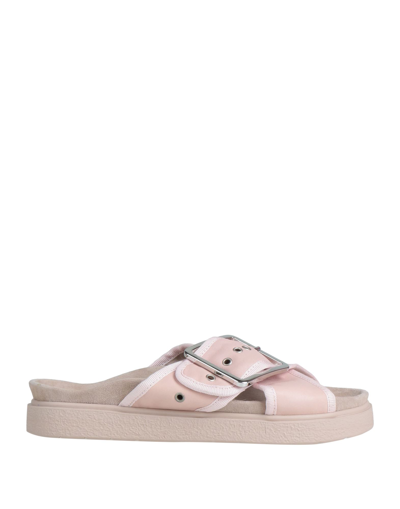 Shop Inuikii Woman Sandals Pink Size 8 Soft Leather, Textile Fibers
