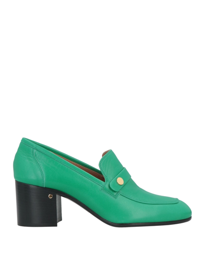 Shop Laurence Dacade Woman Loafers Green Size 8 Calfskin