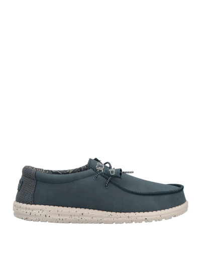 Shop Hey Dude Lace-up Shoes In Dark Blue