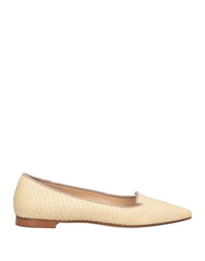 Shop Douuod Woman Loafers Ivory Size 6 Natural Raffia, Soft Leather In White