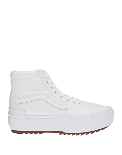 Shop Vans Woman Sneakers White Size 7.5 Textile Fibers, Soft Leather