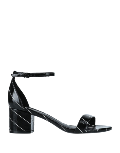 Shop Arezzo Woman Sandals Black Size 10 Textile Fibers