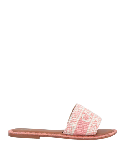Shop De Siena Woman Sandals Pink Size 7 Textile Fibers