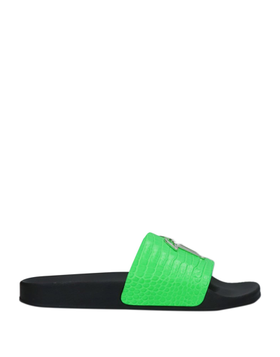 Shop Giuseppe Zanotti Man Sandals Green Size 9 Soft Leather
