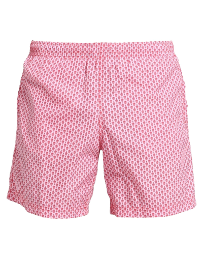 Shop Alexander Mcqueen Man Swim Trunks Pink Size S Polyamide