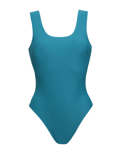 Shop Bepopsy Woman One-piece Swimsuit Deep Jade Size M Polyamide, Elastane In Green