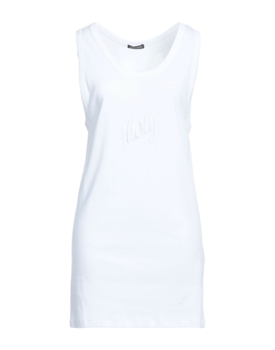 Shop Ann Demeulemeester Woman Tank Top White Size Xl Cotton, Polyester