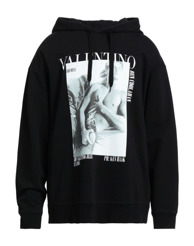 Shop Valentino Garavani Man Sweatshirt Black Size L Cotton, Elastane