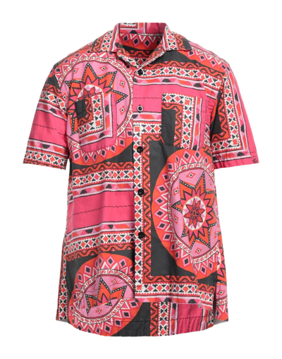 Shop Sacai Man Shirt Fuchsia Size 2 Cotton In Pink
