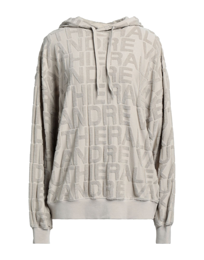 Shop Alexandre Vauthier Woman Sweatshirt Beige Size S Cotton, Polyamide