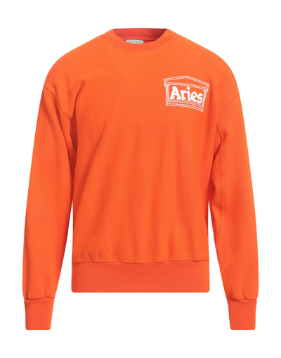 Shop Aries Man Sweatshirt Orange Size L Cotton