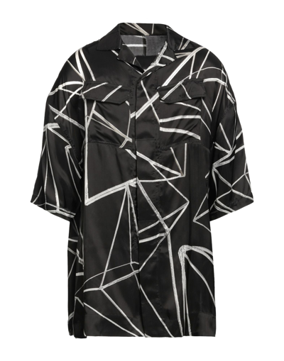 Shop Rick Owens Man Shirt Black Size 40 Cupro