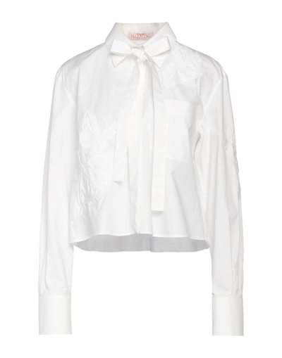 Shop Valentino Garavani Woman Shirt White Size 4 Cotton, Polyester