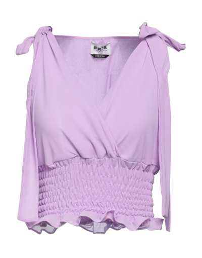 Shop Berna Woman Top Lilac Size Xs Polyester In Purple