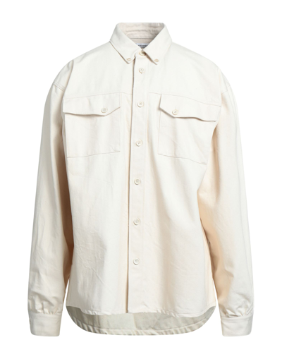 Shop Gosha Rubchinskiy Man Shirt Ivory Size L Cotton In White