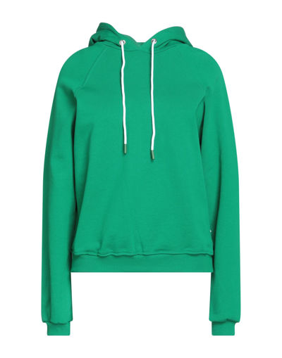 Shop Berna Woman Sweatshirt Green Size S Cotton
