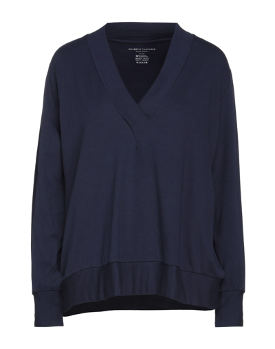 Shop Majestic Filatures Woman Sweatshirt Midnight Blue Size 1 Viscose, Elastane