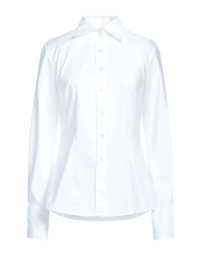 Shop Hopper Woman Shirt White Size 10 Cotton, Polyamide, Elastane