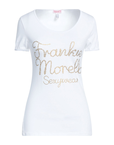 Shop Frankie Morello Woman T-shirt White Size 8 Cotton, Elastane