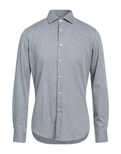 Shop Robert Friedman Man Shirt Grey Size 17 ½ Cotton