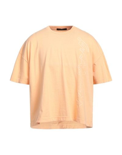 Shop Tatras Man T-shirt Apricot Size 5 Cotton In Orange