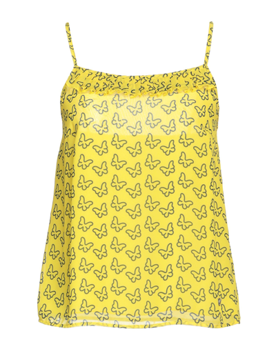 Shop Blugirl Blumarine Woman Top Yellow Size 8 Polyester