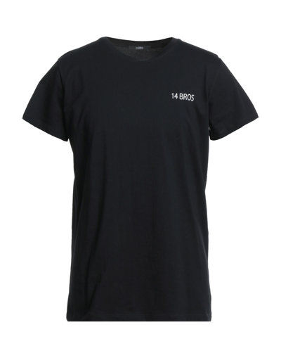 Shop 14bros Man T-shirt Black Size Xl Cotton