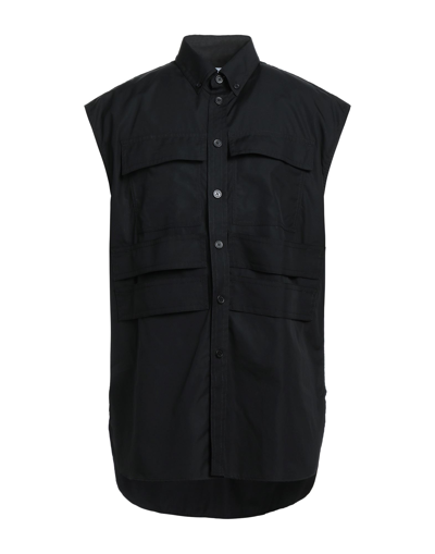 Shop Burberry Man Shirt Black Size M Cotton