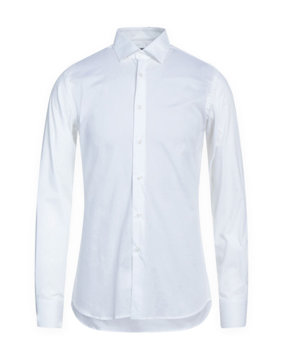 Shop Domenico Tagliente Man Shirt White Size 15 ½ Cotton, Elastane