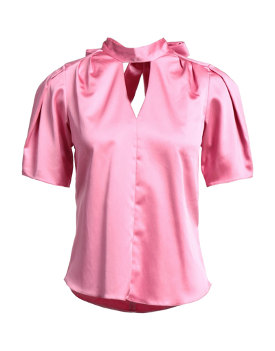 Shop Closet Woman Top Pink Size 6 Polyester, Elastane