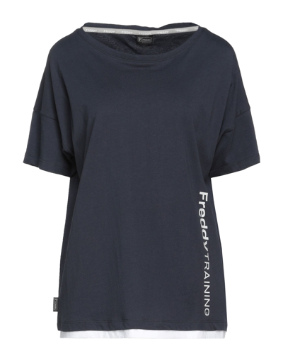 Freddy Woman T-shirt Midnight Blue Size Xs Cotton In Blue