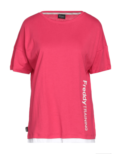 Shop Freddy Woman T-shirt Fuchsia Size M Cotton In Pink