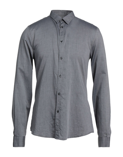 Shop Tru Trussardi Man Shirt Lead Size 15 ¾ Cotton In Grey