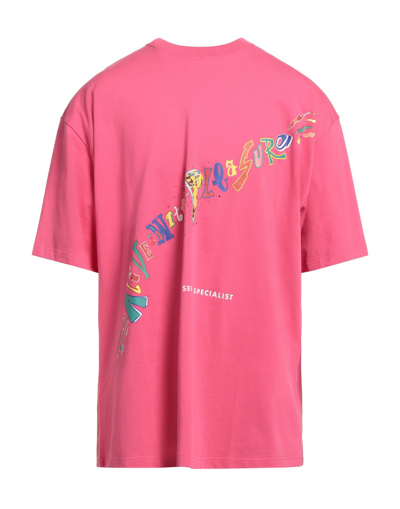 Shop Martine Rose Man T-shirt Pink Size L Cotton