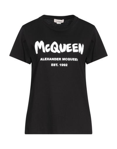 Shop Alexander Mcqueen Woman T-shirt Black Size 6 Cotton