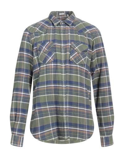 Shop Himon's Man Shirt Military Green Size 16 ½ Cotton