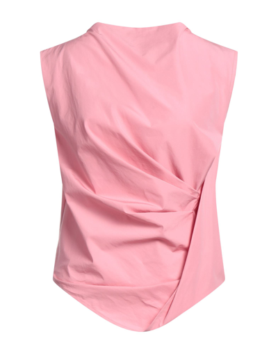 Shop Dries Van Noten Woman Top Pink Size 8 Cotton