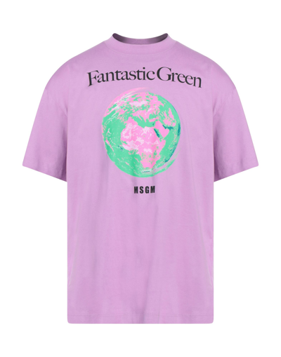Msgm T-shirts In Purple