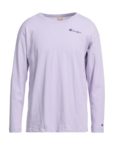 Shop Champion Man T-shirt Lilac Size L Cotton In Purple