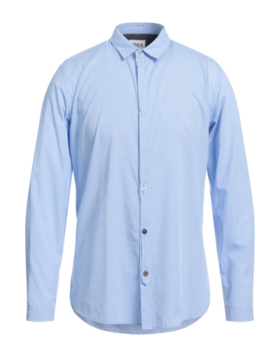 Shop Berna Man Shirt Sky Blue Size Xl Cotton, Polyester