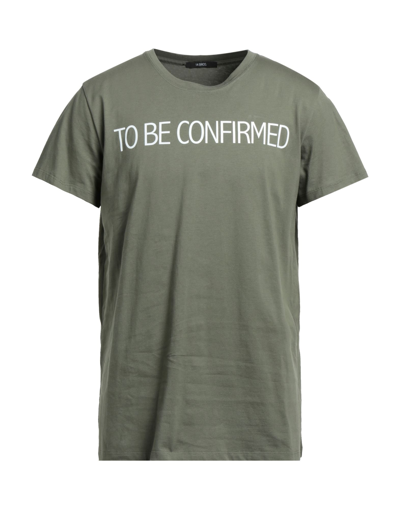 Shop 14bros Man T-shirt Military Green Size L Cotton