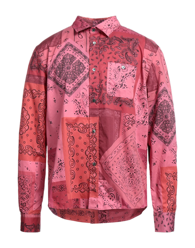 Shop Kenzo Man Shirt Fuchsia Size 16 ½ Cotton In Pink