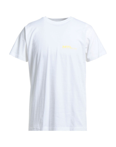 Shop Mtlstudio Matteolamandini Man T-shirt White Size L Cotton