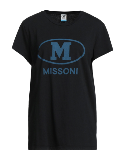 Shop M Missoni Woman T-shirt Black Size L Cotton