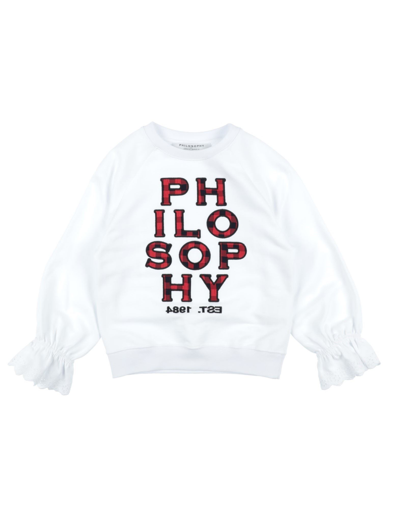Shop Philosophy Di Lorenzo Serafini Toddler Girl Sweatshirt White Size 4 Cotton, Elastane